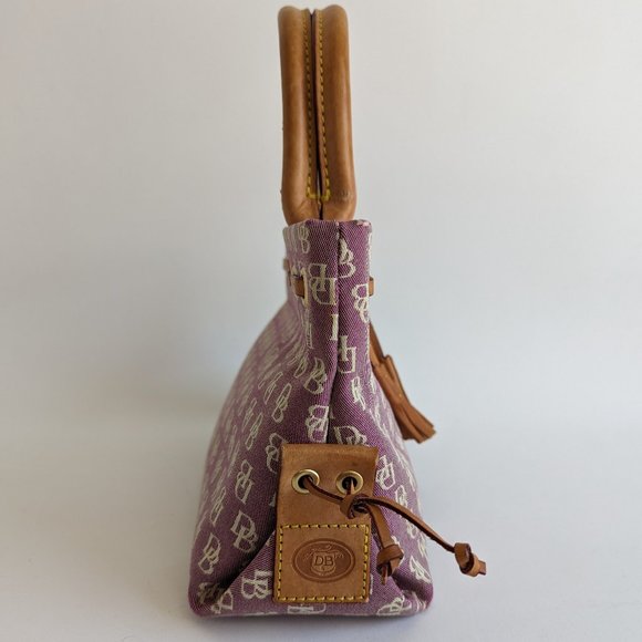 Dooney Burke Pink Leather Canvas Mini Satchel Bag - Picture 5 of 16